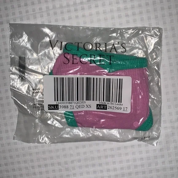 New Victoria’s Secret Pink Cotton Thong Panty Watermelon - Picture 4 of 14